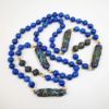 Picture of Vintage Chinese Export Gilt Sterling Silver, Cloisonné Enamel & Lapis Lazuli Beaded Necklace