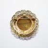 Picture of Vintage Gilt Chinese Export Silver Filigree Brooch with Turquoise & Coral Cabochons