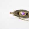 Picture of Vintage Gilt Chinese Export Silver Filigree, Cloisonné Enamel & Amethyst Cabochon Bracelet