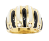 Picture of Diamond, Onyx, and Mother-of-Pearl Ring, 14k Yellow Gold