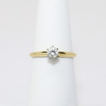 Picture of Vintage 14k Gold and Diamond Solitaire Engagement Ring