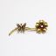 Picture of Antique 14k Gold, Diamond & Sapphire Butterfly on Flower Brooch