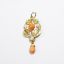 Picture of Antique Art Nouveau Era 10k Gold, Coral & Natural Pearl Lavalier Pendant