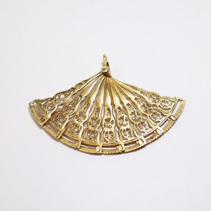 Picture of Vintage 14k Gold Articulated/Folding Spanish Fan Charm/Pendant