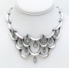 Picture of 1950's Antonio Pineda .970 Silver & Moonstone Cabochon Waterfall Necklace