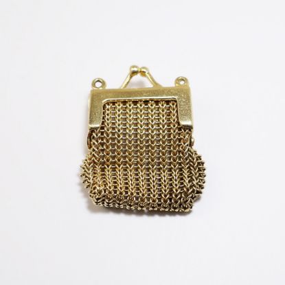 Picture of Vintage 14k Gold Mesh Purse Charm/Pendant