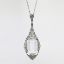 Picture of Antique Art Deco 14k Gold, Sterling Silver & Clear Cut Quartz Pendant