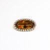 Picture of Antique Early 2oth Century 14k Gold, Citrine & Seed Pearl Brooch