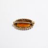 Picture of Antique Early 2oth Century 14k Gold, Citrine & Seed Pearl Brooch