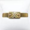 Picture of Antique Victorian Era Rose & Yellow Gold Filled Woven Bracelet with Seed Pearl Accents
