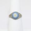 Picture of Vintage Mid Century 14k White Gold & Wedgwood Jasperware Daisy Ring