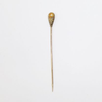 Picture of Antique 14k Gold & Natural Seed Pearl Stick Pin