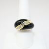 Picture of Vintage Signed Christian Dior Black Enamel & Rhinestone Necklace & Matching Ring