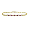 Picture of 14K Yellow Gold Diamond & Ruby Bracelet