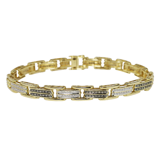 Picture of 10K Yellow Gold Diamond Link Bracelet