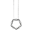 Picture of 0.50ct Black and White Diamond swirl pendant, 14k white gold  