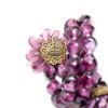 Picture of Vintage Miriam Haskell Purple Gripoix Beaded Flower Wrap Bracelet & Earring Set