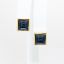 Picture of Vintage Christian Dior London Blue Rhinestone Post Back Earrings with Original Box