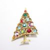 Picture of Vintage 1960's Weiss Rhinestone Christmas Tree Brooch & Clip-On Earring Set