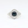 Picture of 1.0ct Vintage Sapphire Ring with 0.25ct Diamond Accents, 14k White Gold