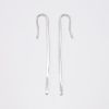 Picture of 14k White Gold & 0.33ct Diamond Modern Hook Earrings