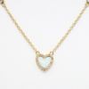 Picture of Opal and Diamond Heart Necklace, 14k Yellow Gold