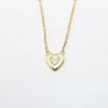 Picture of Opal and Diamond Heart Necklace, 14k Yellow Gold