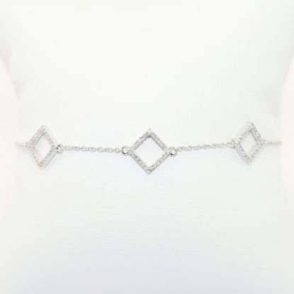 Picture of Diamond Bracelet, Geometric Design, 14k White Gold