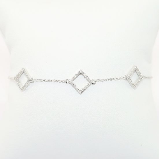 Picture of Diamond Bracelet, Geometric Design, 14k White Gold