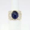 Picture of 10.71ct Oval Sapphire Cabochon Ring, AGL Certified, 18k Yellow Gold