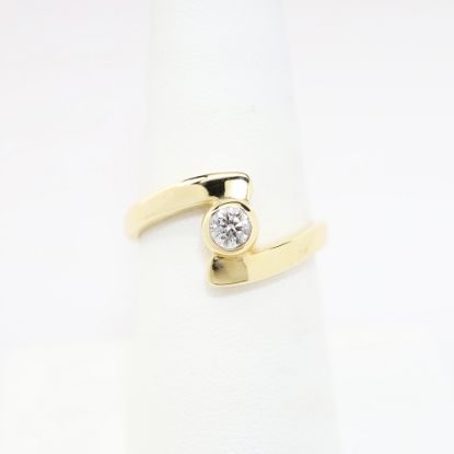 Picture of 0.20ct Round Brilliant Cut Diamond Ring, 14k Yellow Gold