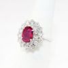 Picture of 1.34ct Oval Ruby Ring with 2.0ct Diamonds, 18k White Gold