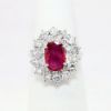 Picture of 1.34ct Oval Ruby Ring with 2.0ct Diamonds, 18k White Gold