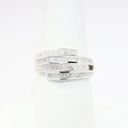 Picture of 0.85 Baguette and Round Brilliant Cut Diamond Ring, 14k White Gold