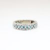 Picture of Blue Diamond Band Style Ring, 14k White Gold