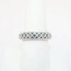 Picture of Blue Diamond Band Style Ring, 14k White Gold