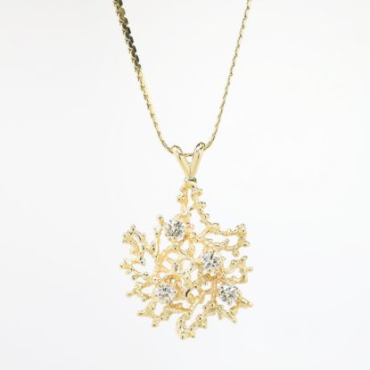 Picture of 0.50ct Diamond Free Form Pendant, 14k Yellow Gold