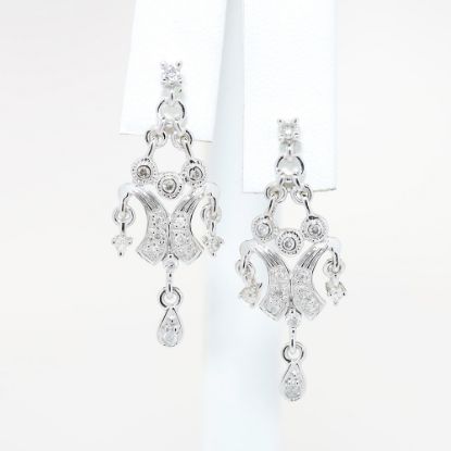 Picture of Diamond Chandelier Earrings, 14k White Gold