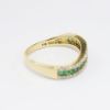 Picture of Emerald and Diamond Band Ring, 14k Yellow Gold