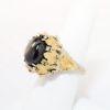 Picture of Vintage Black Star Sapphire and Diamond Ring, 14k Yellow Gold