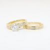 Picture of 1.06ct Round Brilliant Cut Diamond Bridal Ring Set, 14k Yellow Gold