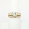 Picture of 1.06ct Round Brilliant Cut Diamond Bridal Ring Set, 14k Yellow Gold