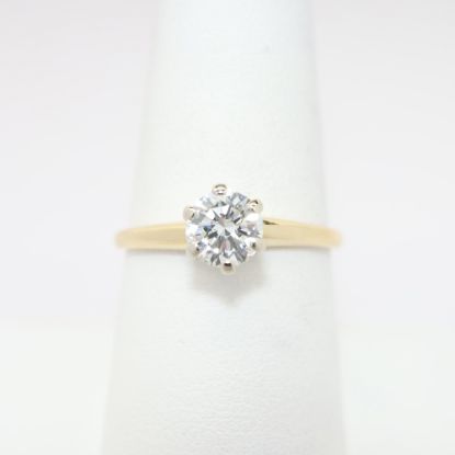 Picture of 0.80ct Round Brilliant Diamond Solitaire Ring, 14k Yellow Gold