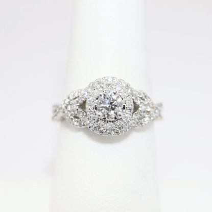 Picture of 1.11ct Diamond Halo Ring, 14k White Gold