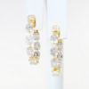 Picture of 18k Yellow Gold Diamond Baguette Oval Hoops