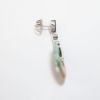 Picture of Diamond and Jadeite Jade Earrings, 14k White Gold
