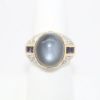 Picture of Moonstone, Iolite, and Diamond Ring, 14k Yellow Gold