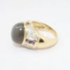 Picture of Moonstone, Iolite, and Diamond Ring, 14k Yellow Gold