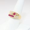 Picture of Ruby and Diamond Ring, 18k Yellow Gold