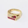 Picture of Ruby and Diamond Ring, 18k Yellow Gold